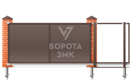 Ворота откатные Алютех 3600×2200 под ключ ЗМК-6871